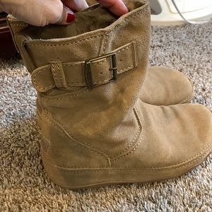 Tan suede boots